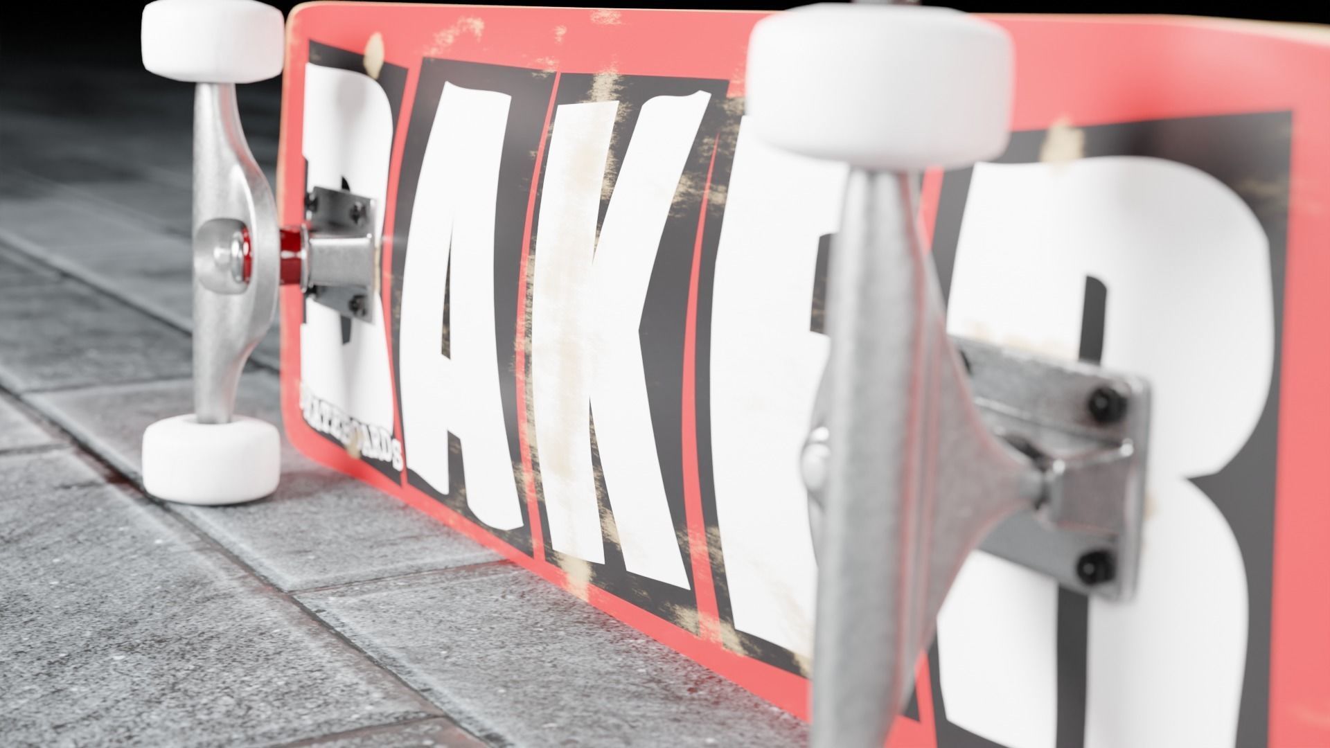 High-poly Skateboard 3D model_1