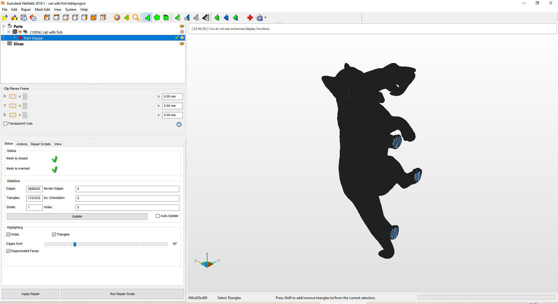 cat with fish 3D print model_14