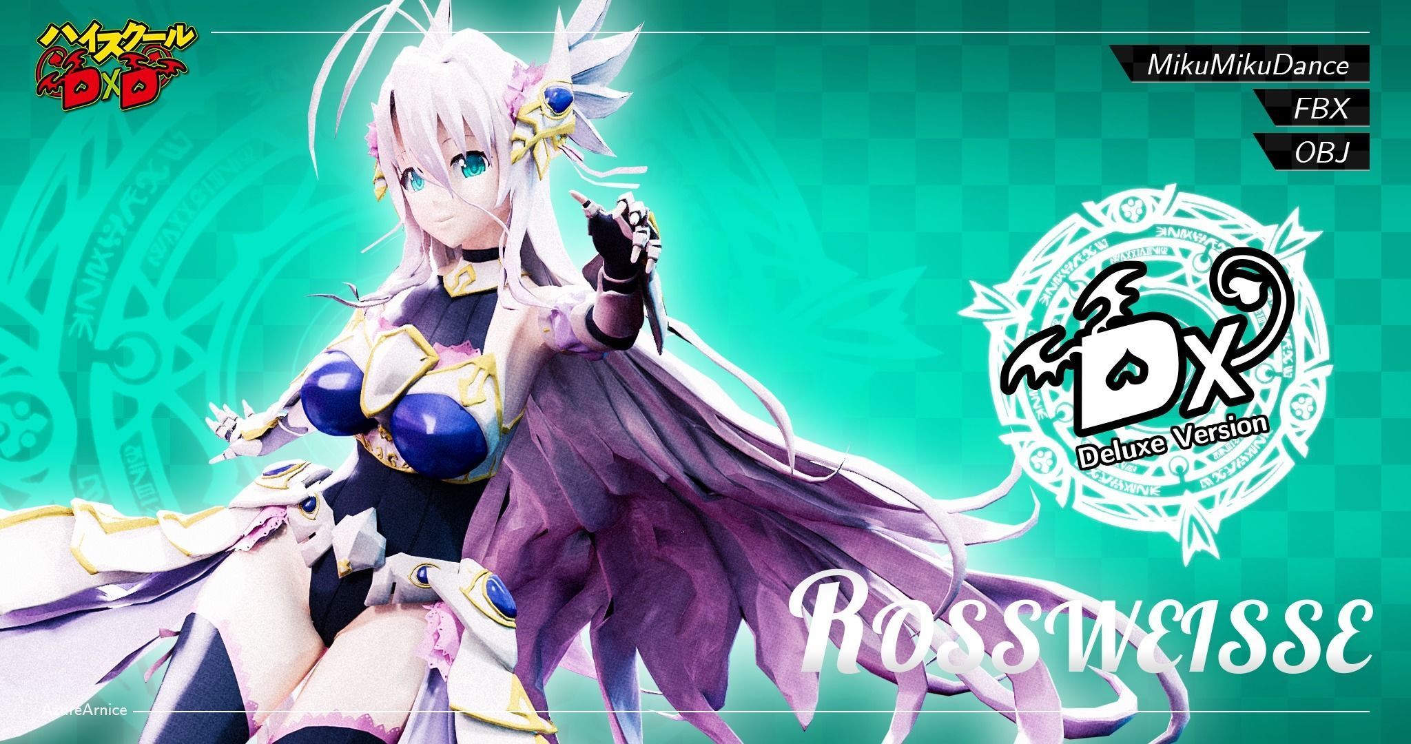 Highschool DxD - Rossweisse MMD Model DELUXE Low-poly 3D model_2