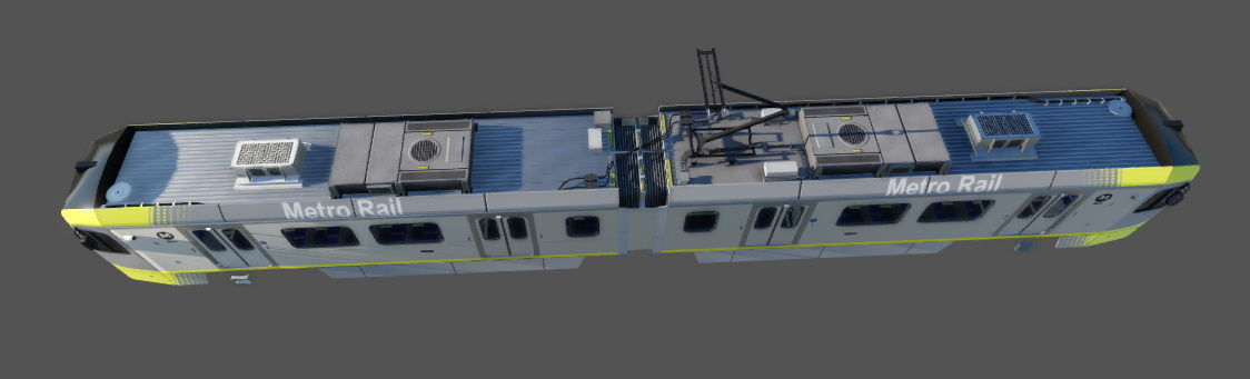 Light Rail Train Kinki Sharyo P3010 Free low-poly 3D model_3