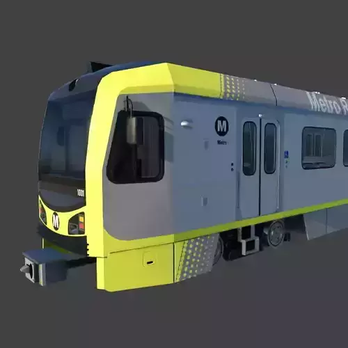 Light Rail Train Kinki Sharyo P3010 Free low-poly 3D model
