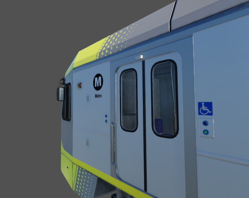 Light Rail Train Kinki Sharyo P3010 Free low-poly 3D model_7