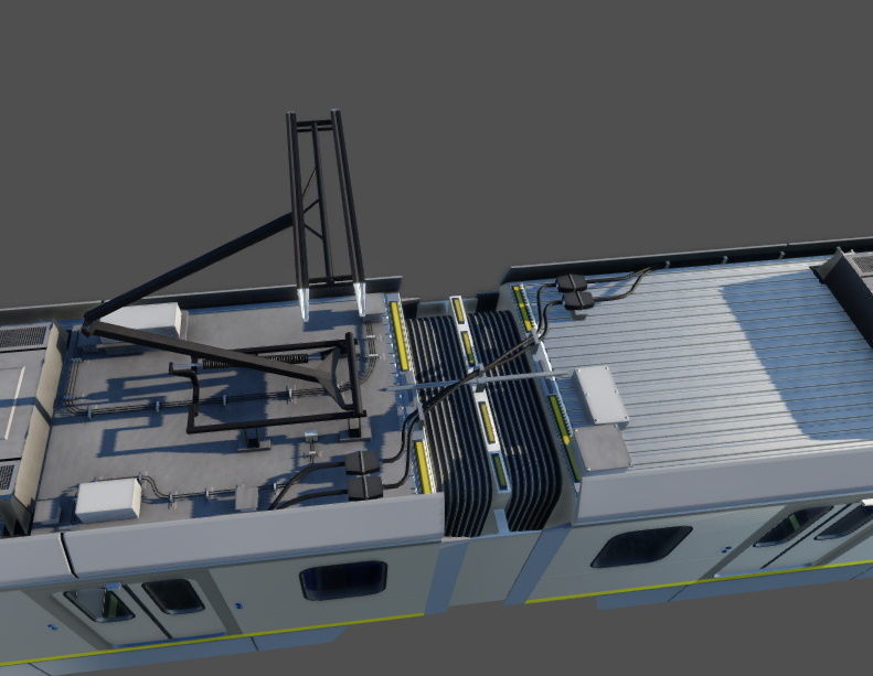 Light Rail Train Kinki Sharyo P3010 Free low-poly 3D model_6