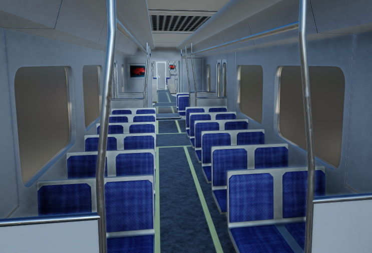 Light Rail Train Kinki Sharyo P3010 Free low-poly 3D model_5