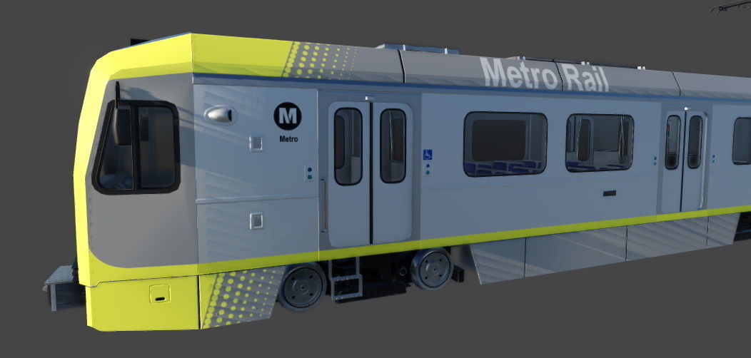 Light Rail Train Kinki Sharyo P3010 Free low-poly 3D model_4