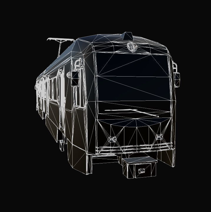 Light Rail Train Kinki Sharyo P3010 Free low-poly 3D model_11