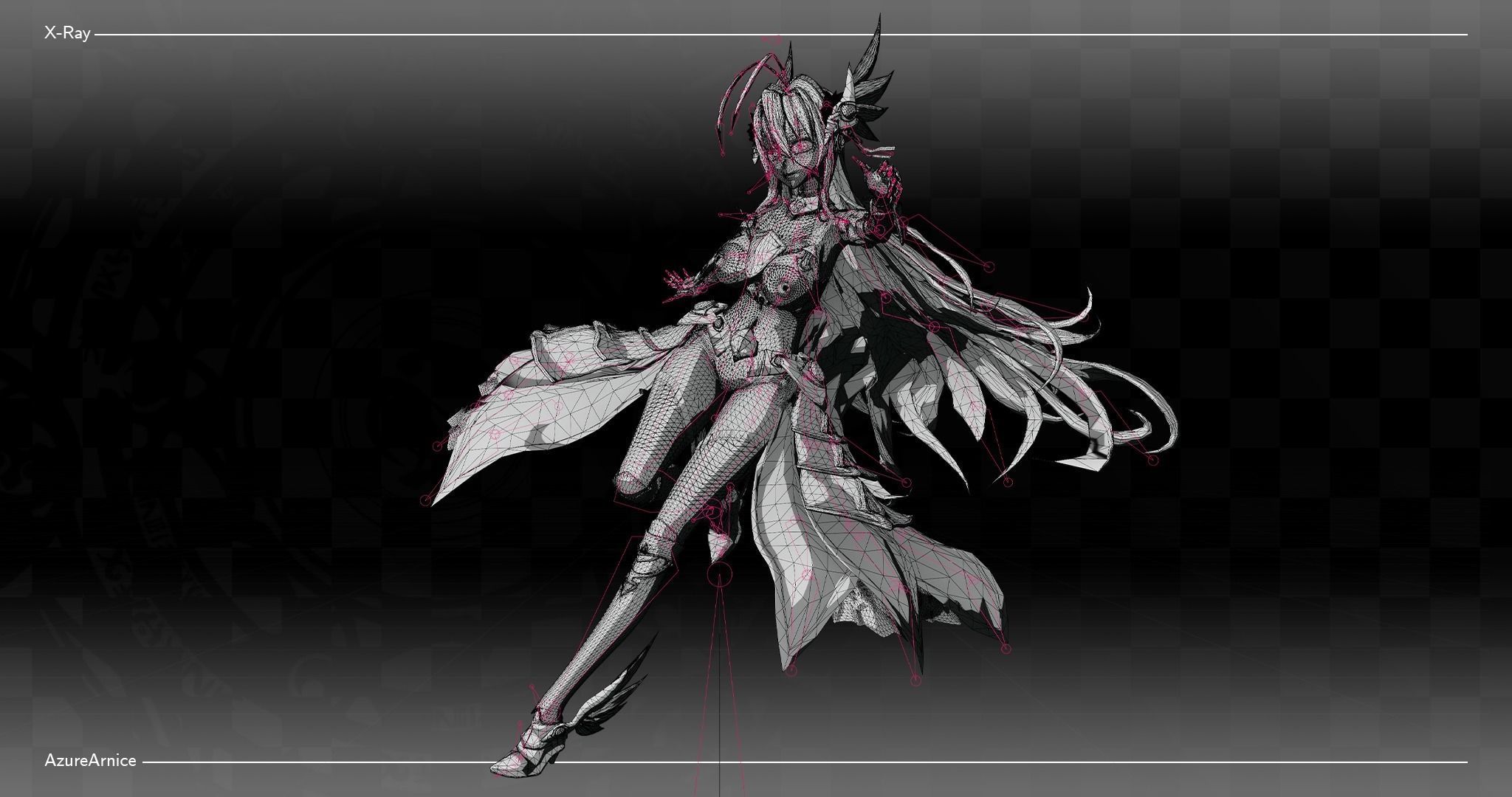 Highschool DxD - Rossweisse MMD Model Low-poly 3D model_10