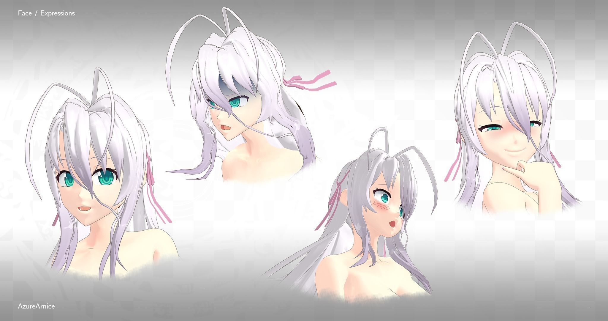 Highschool DxD - Rossweisse MMD Model Low-poly 3D model_5