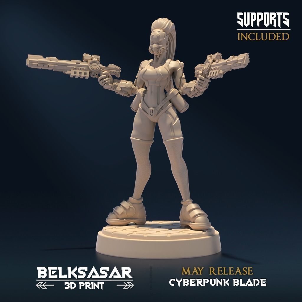 Neon Outlaw B Nude and Normal 3D print model_2