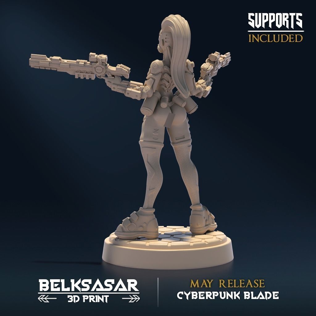 Neon Outlaw B Nude and Normal 3D print model_3