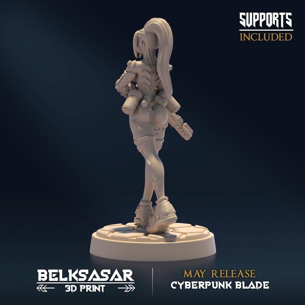 Neon Outlaw C Nude and Normal 3D print model_3