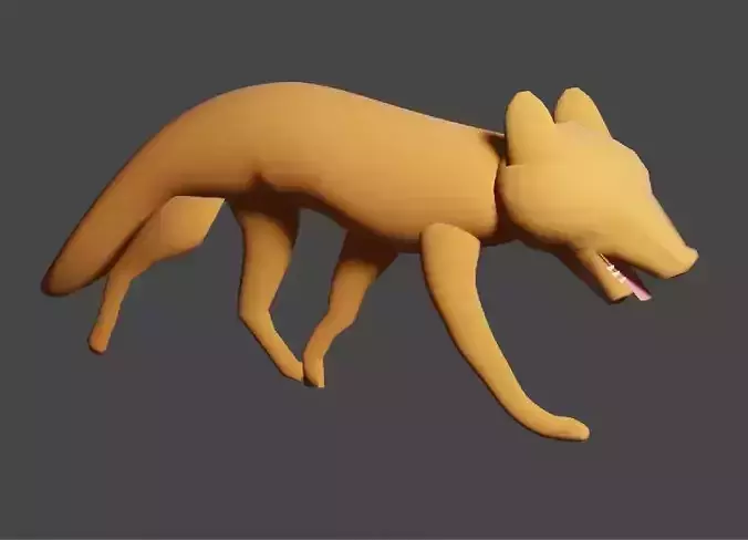 Low Poly Fox Model
