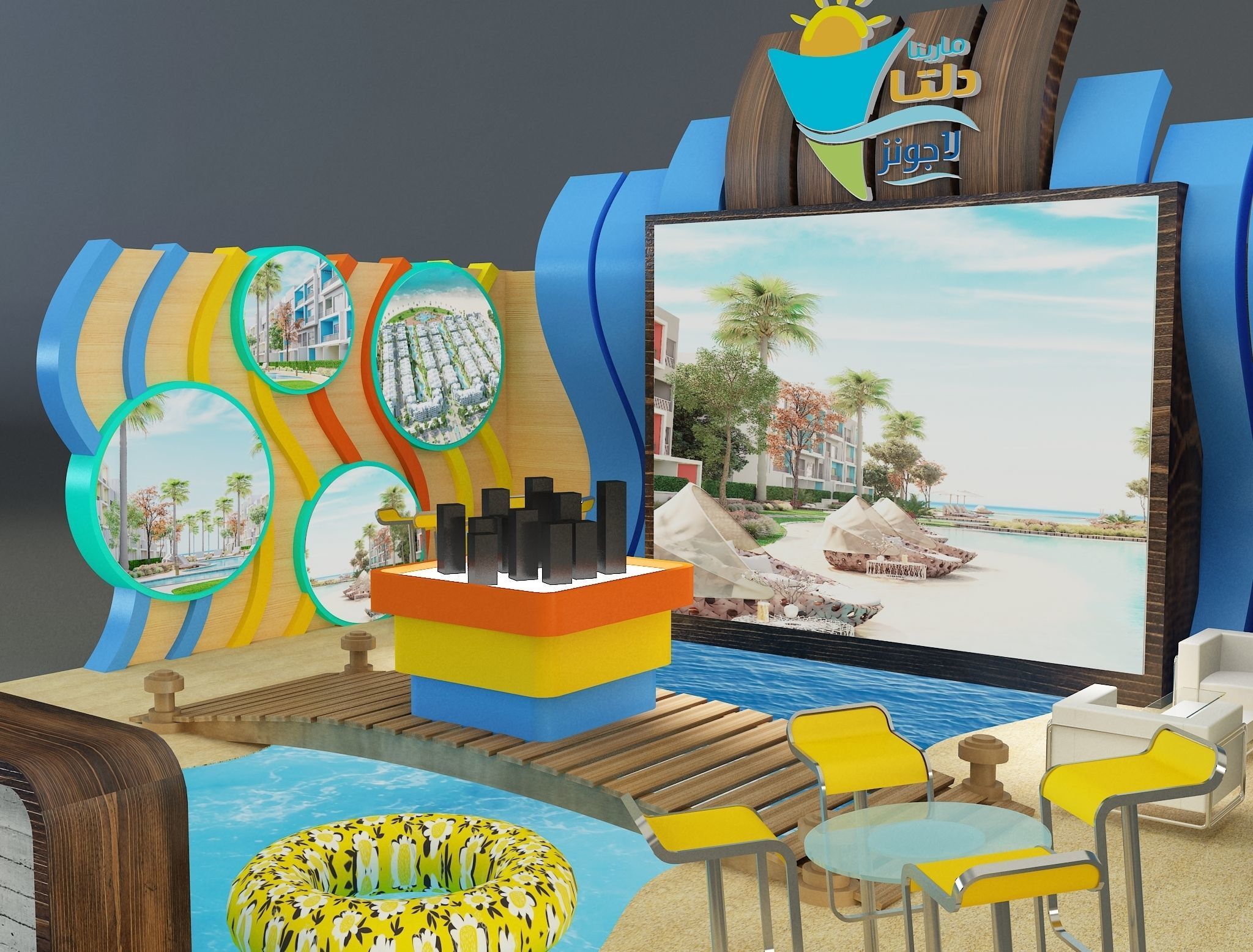 Booth Exhibition Stand a163b 3D model_14