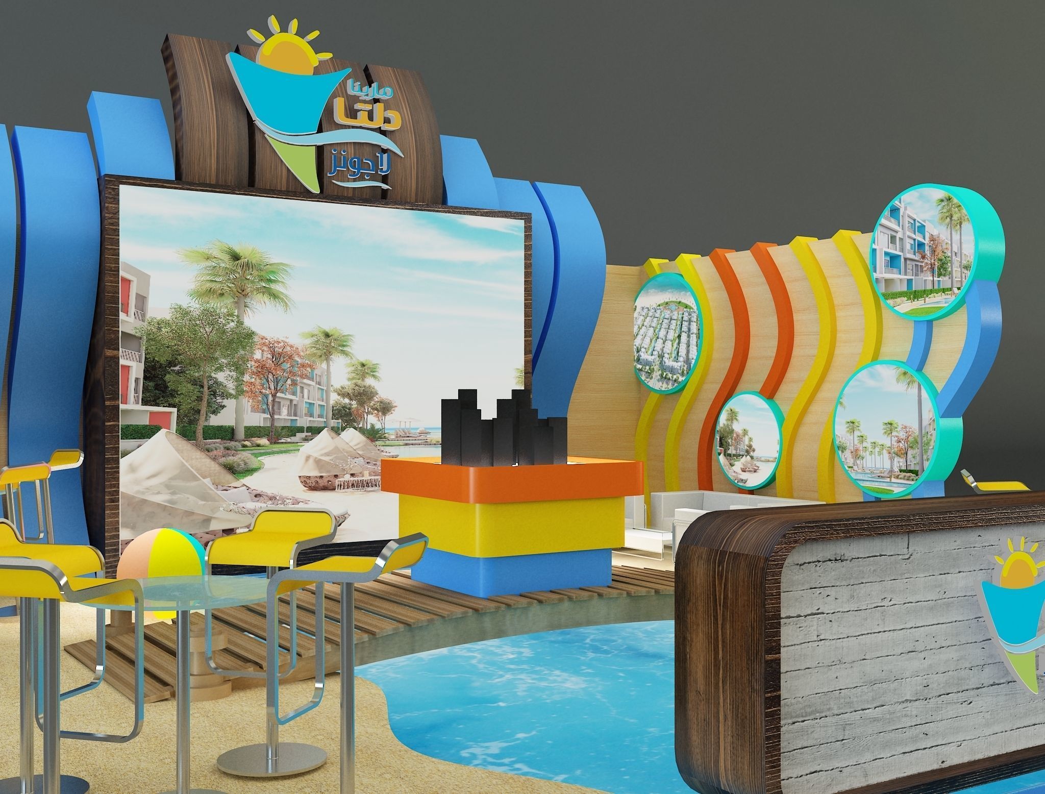 Booth Exhibition Stand a163b 3D model_15