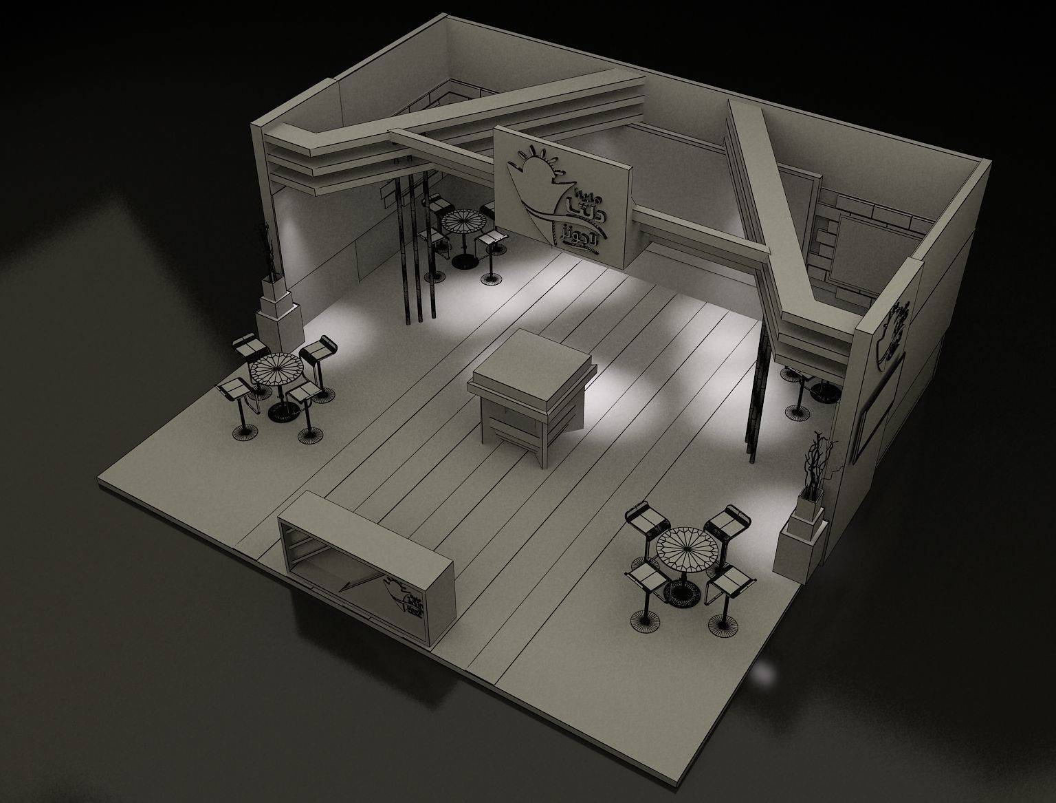 Booth Exhibition Stand a162 3D model_5