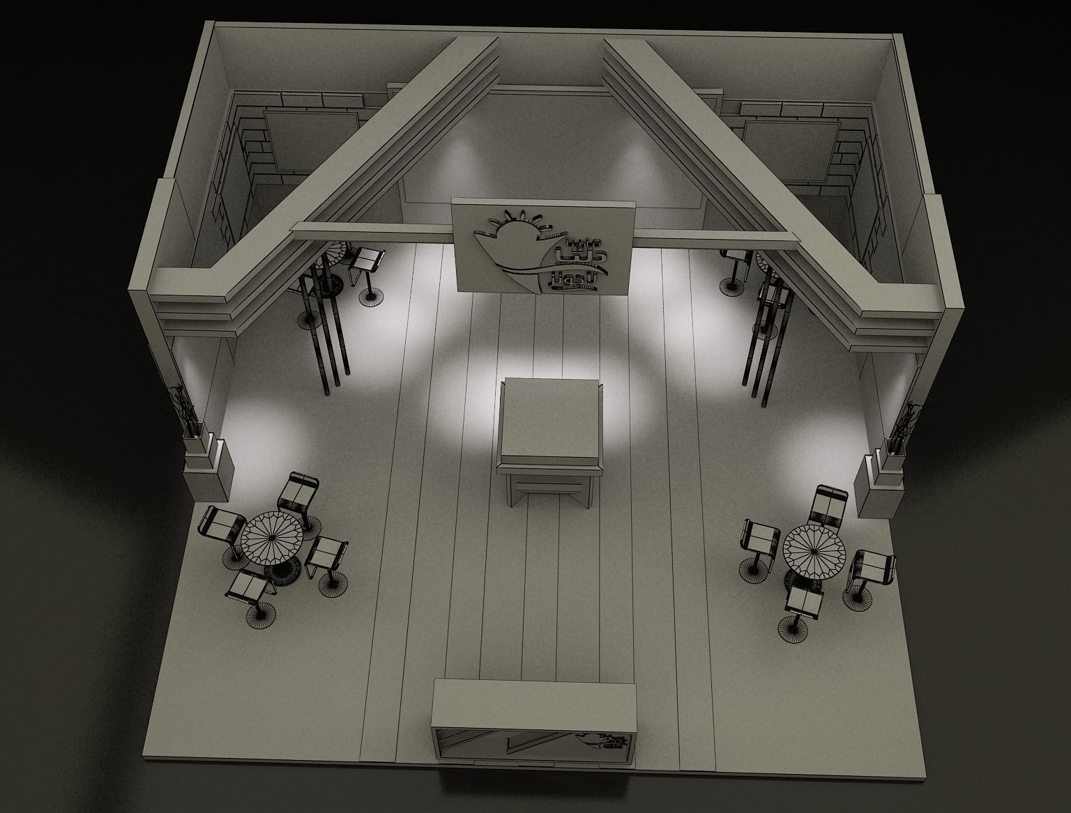 Booth Exhibition Stand a162 3D model_11