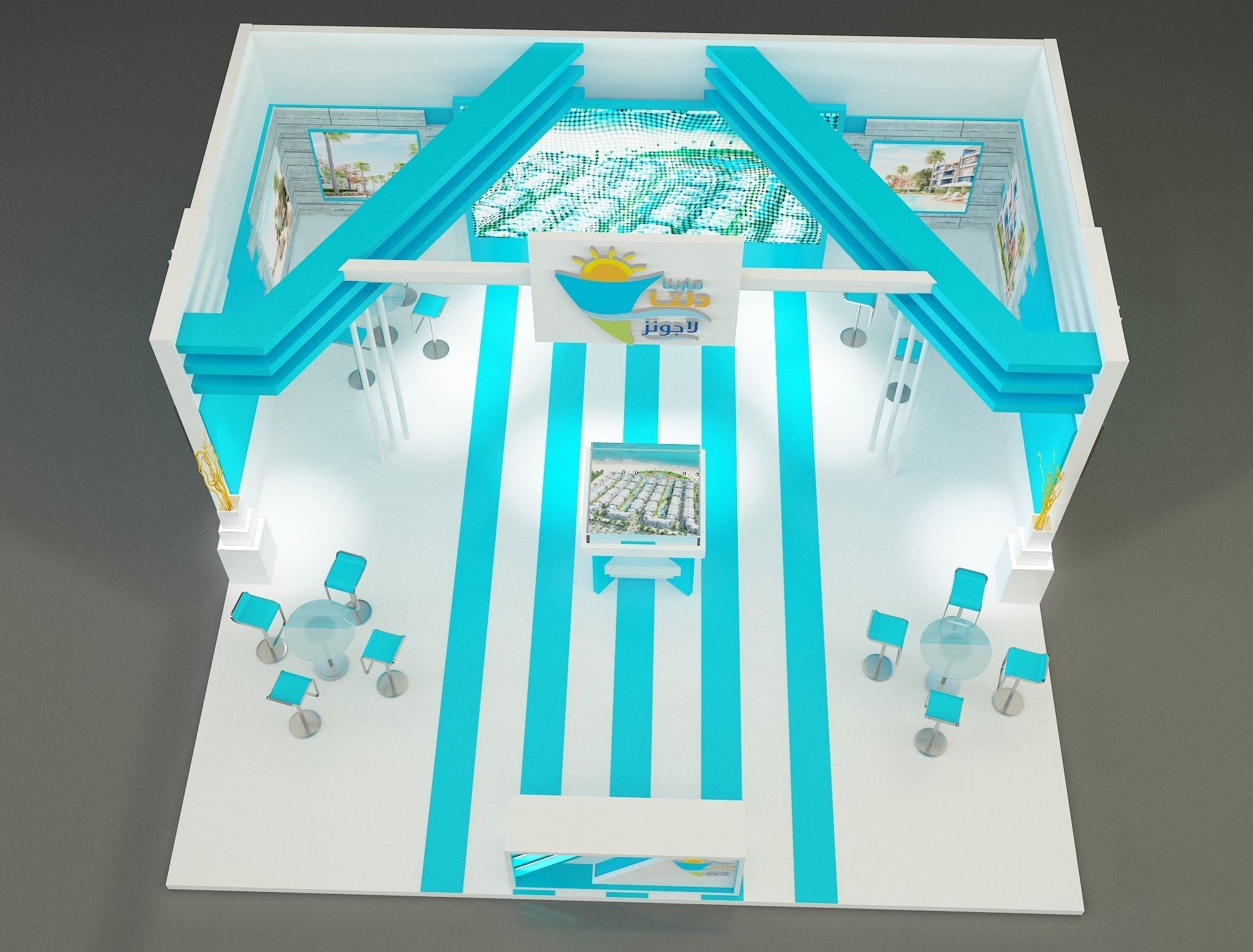 Booth Exhibition Stand a162 3D model_10
