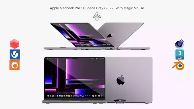 Apple MacBook Pro 14 Space Gray 2022 With Magic Mouse