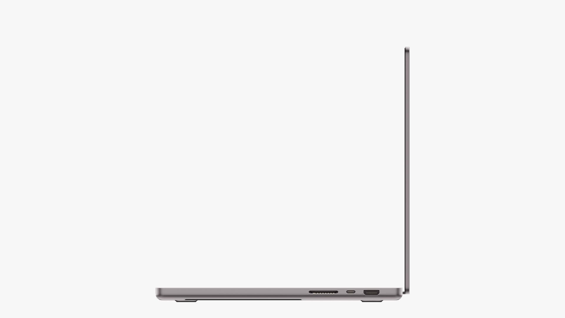 Apple MacBook Pro 14 Space Gray 2022 With Magic Mouse 3D model_12