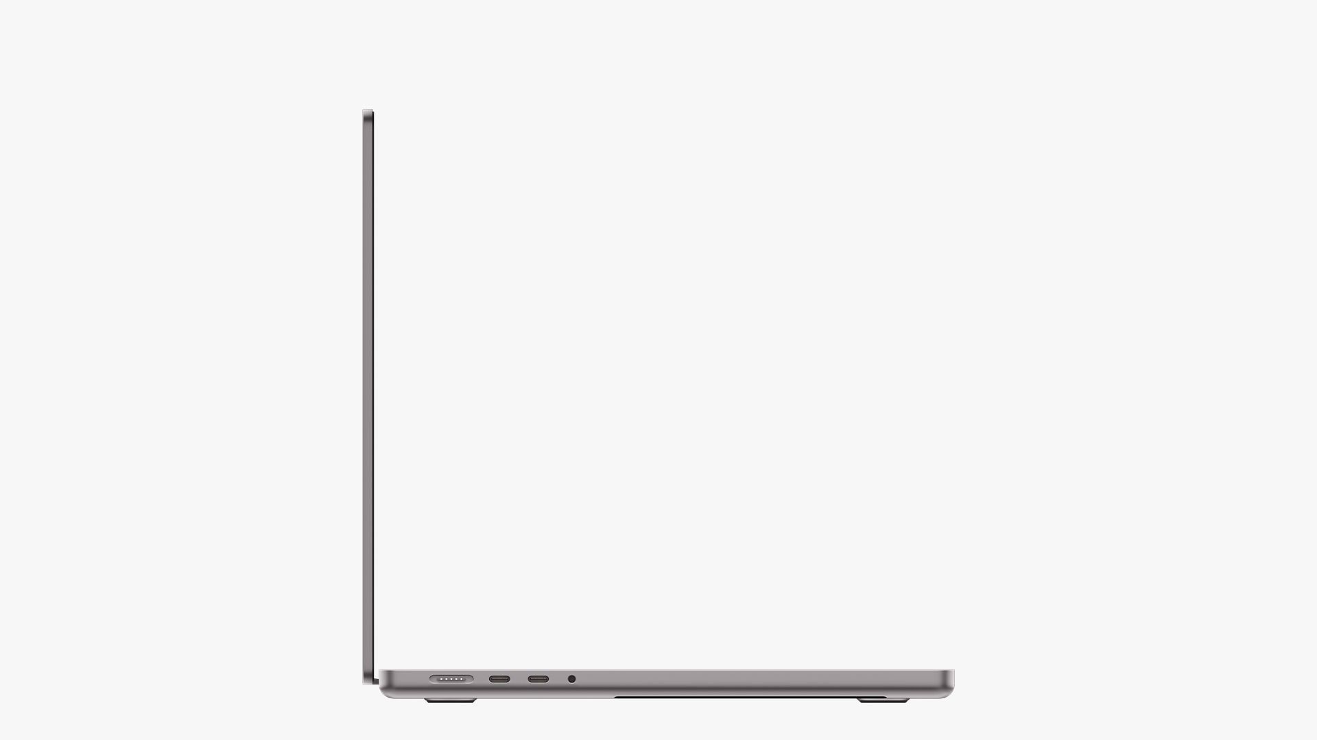 Apple MacBook Pro 14 Space Gray 2022 With Magic Mouse 3D model_11