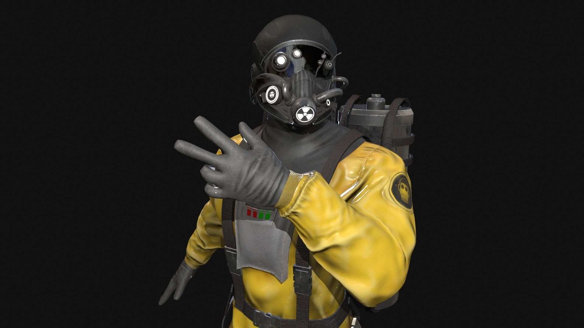 Toxic Warrior Low-poly 3D model_11