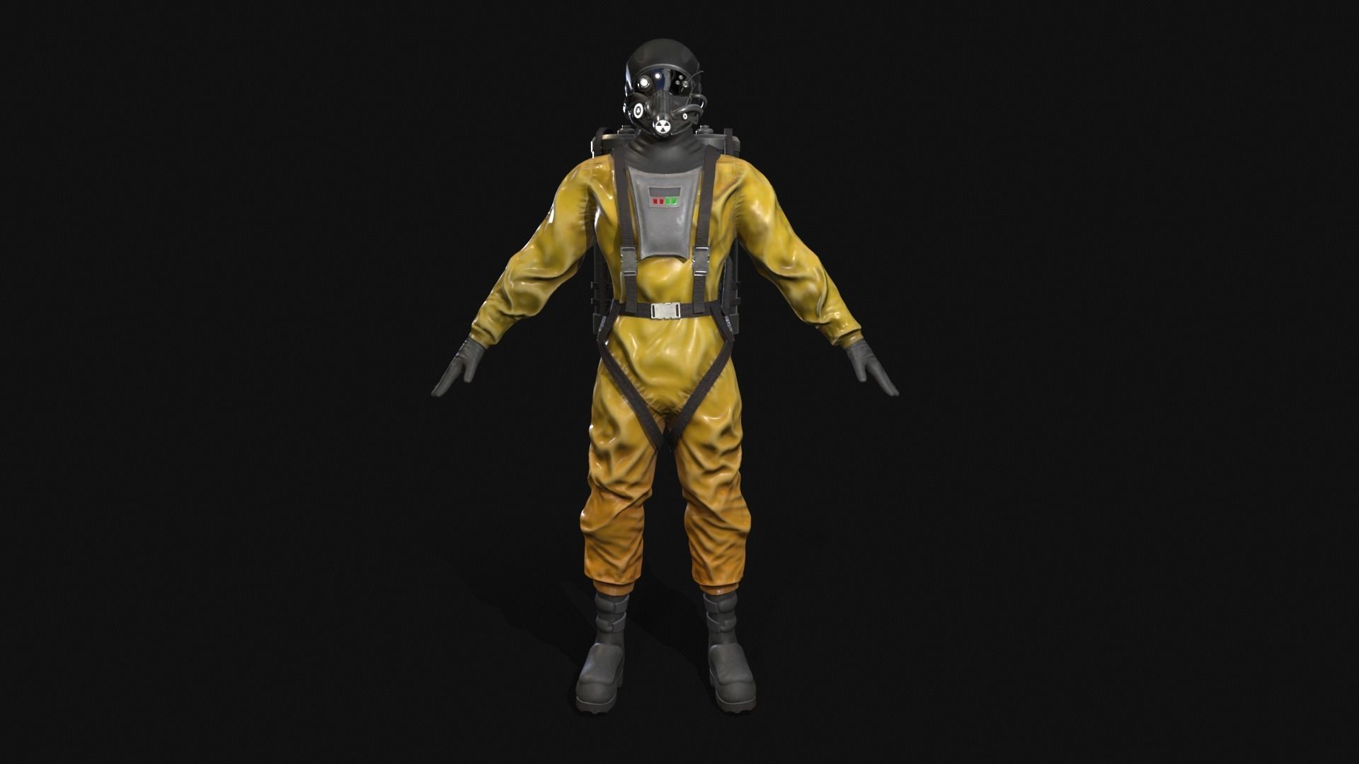 Toxic Warrior Low-poly 3D model_7