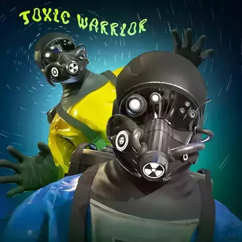 Toxic Warrior Low-poly 3D model