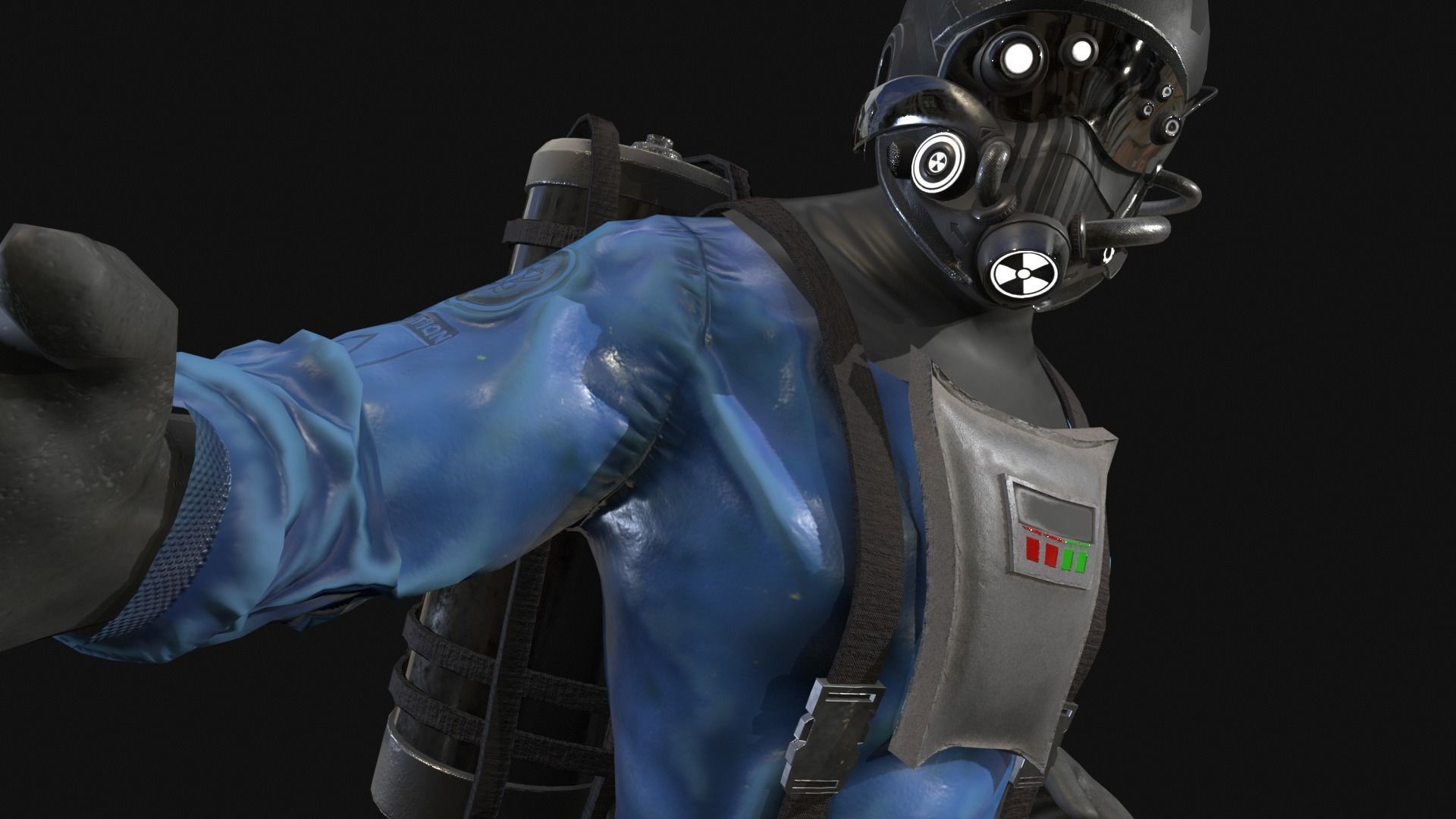 Toxic Warrior Low-poly 3D model_6