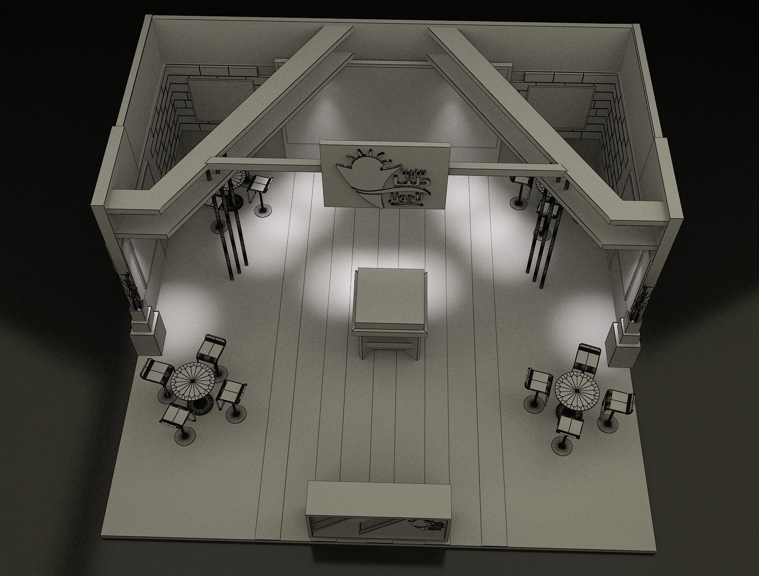 Booth Exhibition Stand a162a 3D model_8