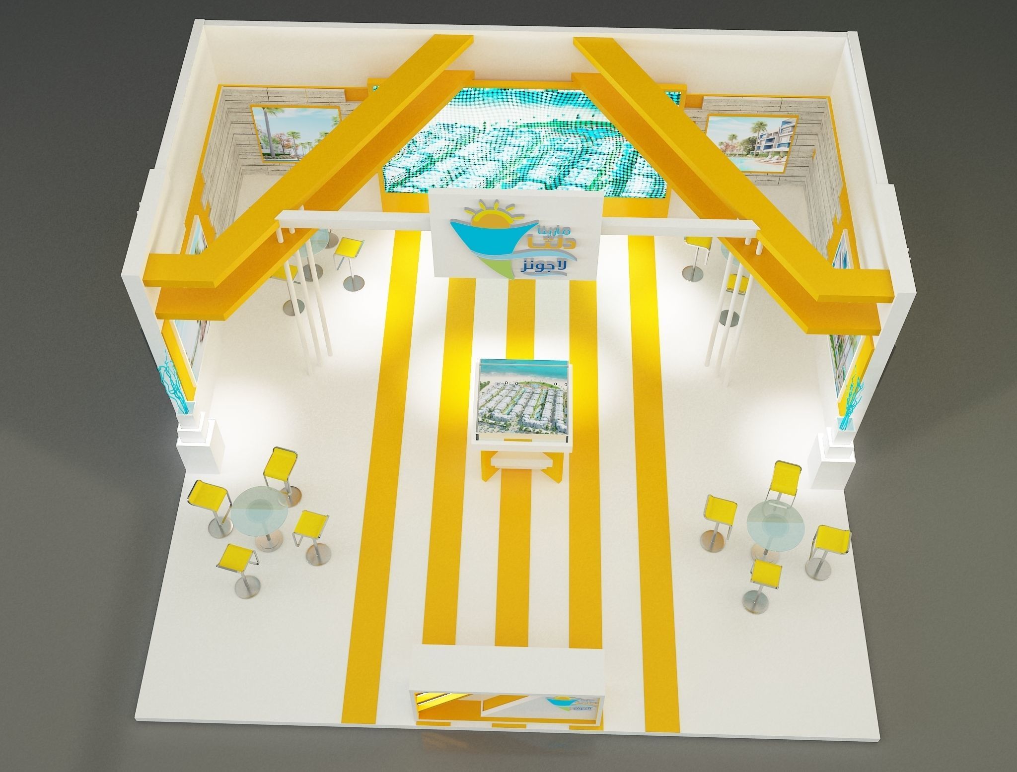 Booth Exhibition Stand a162a 3D model_7