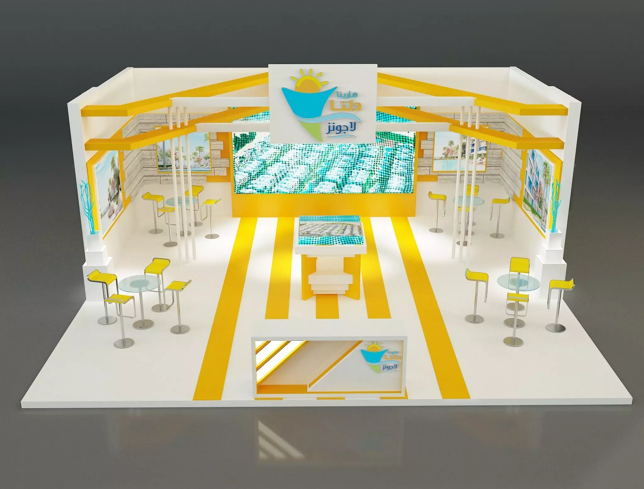 Booth Exhibition Stand a162a 3D model_0