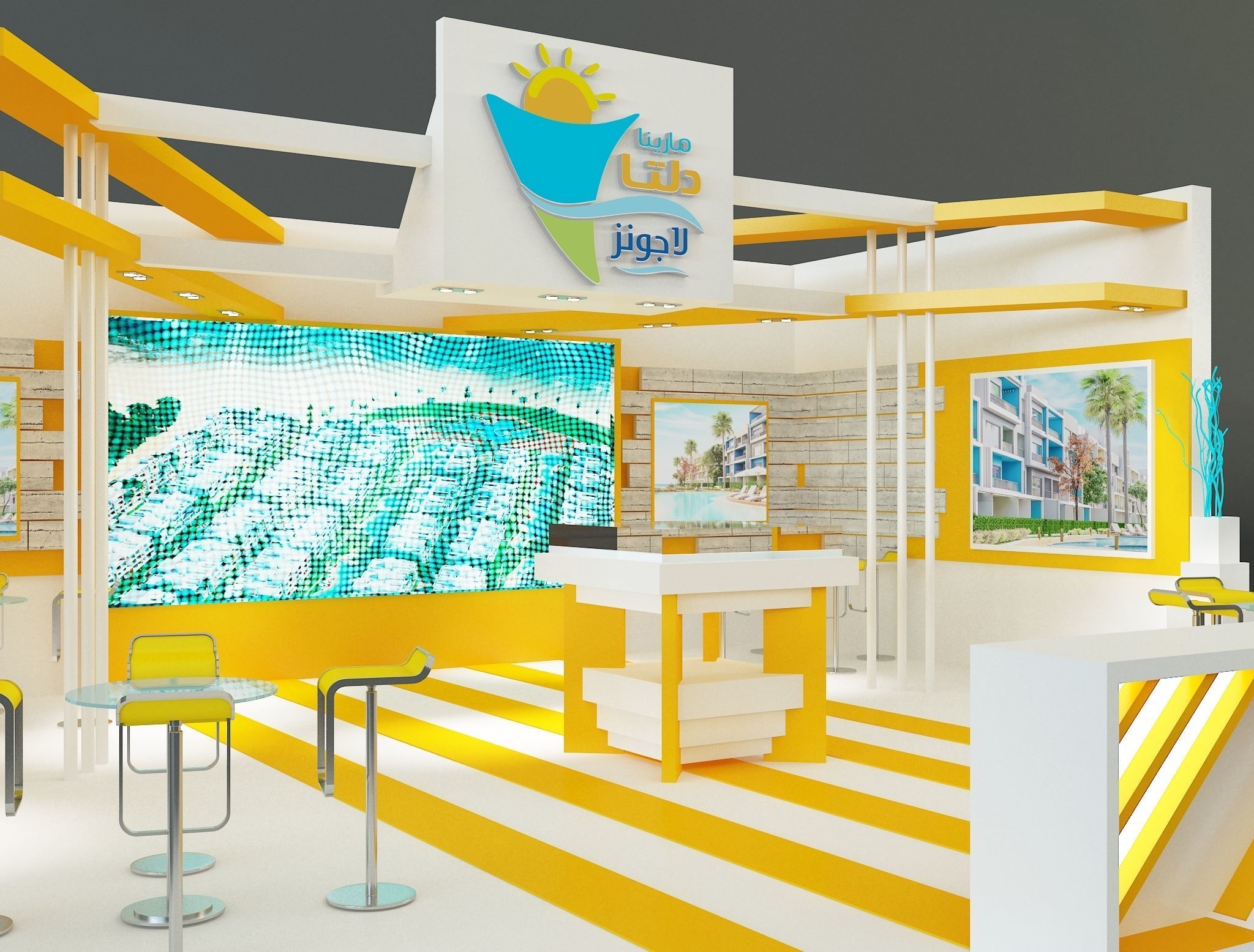 Booth Exhibition Stand a162a 3D model_13