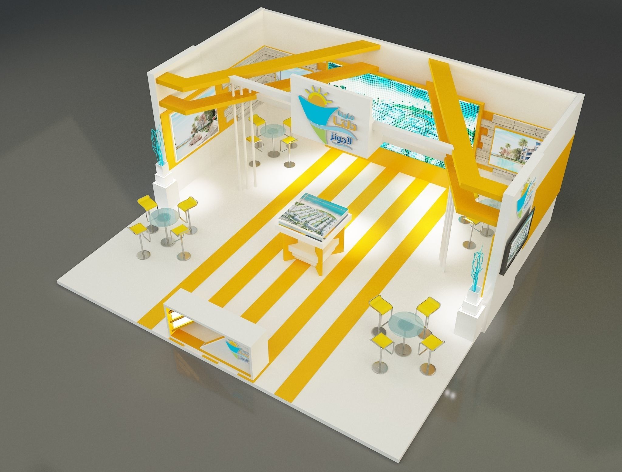 Booth Exhibition Stand a162a 3D model_2