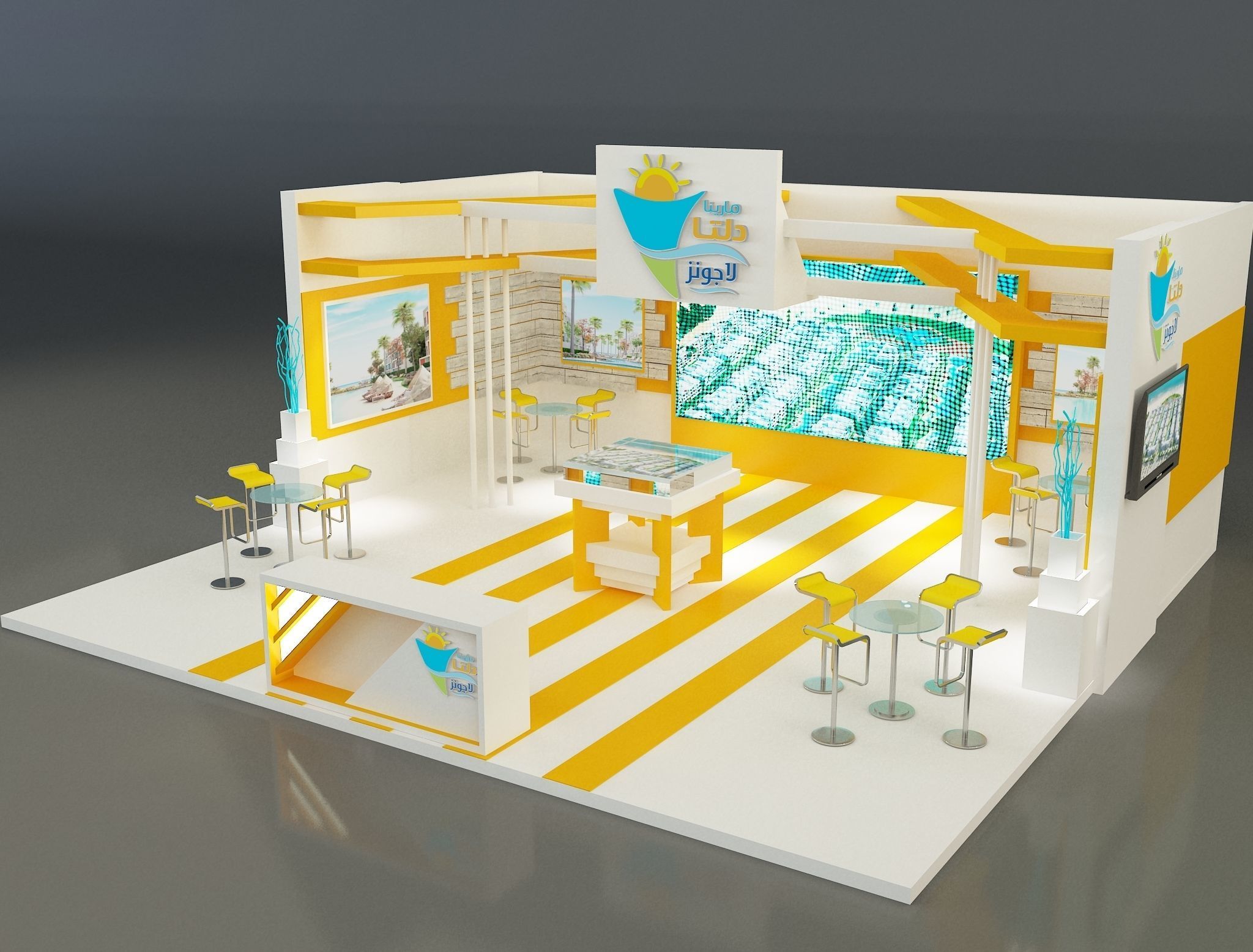 Booth Exhibition Stand a162a 3D model_5