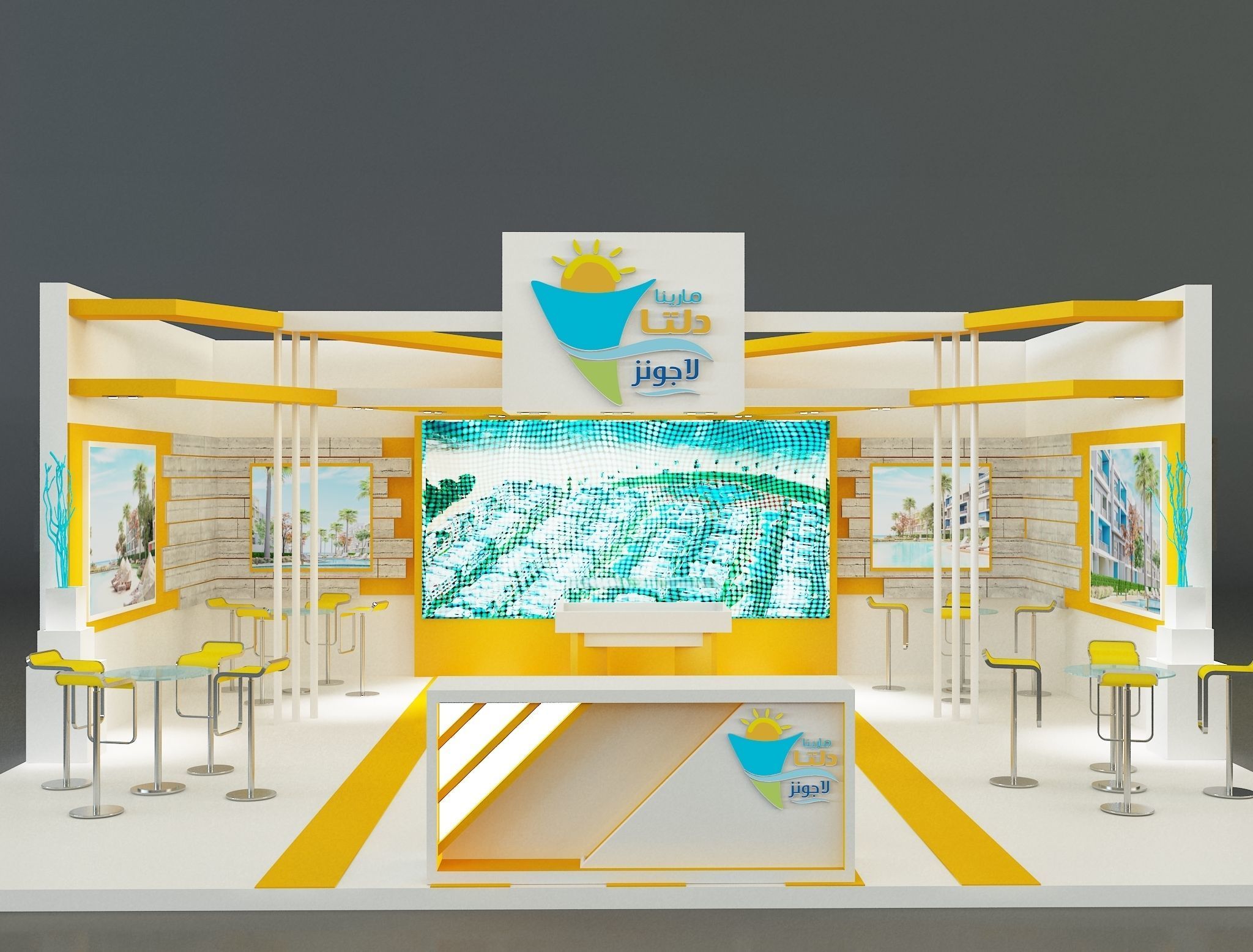 Booth Exhibition Stand a162a 3D model_9