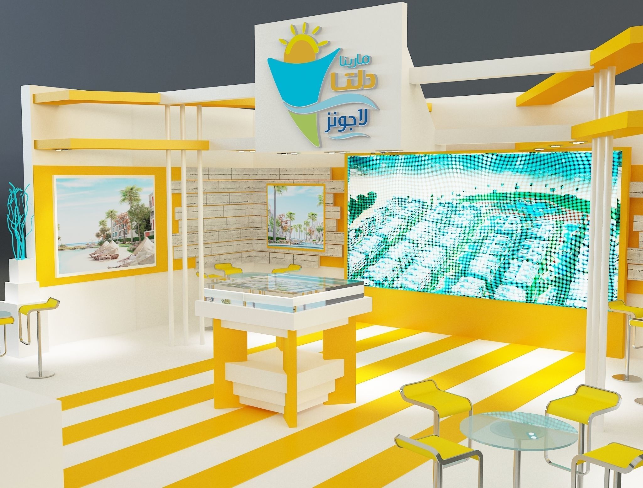 Booth Exhibition Stand a162a 3D model_11