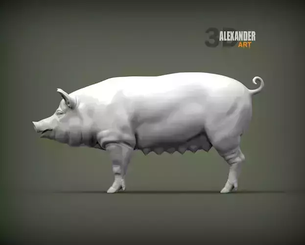 Pig 3D print model 3D print model