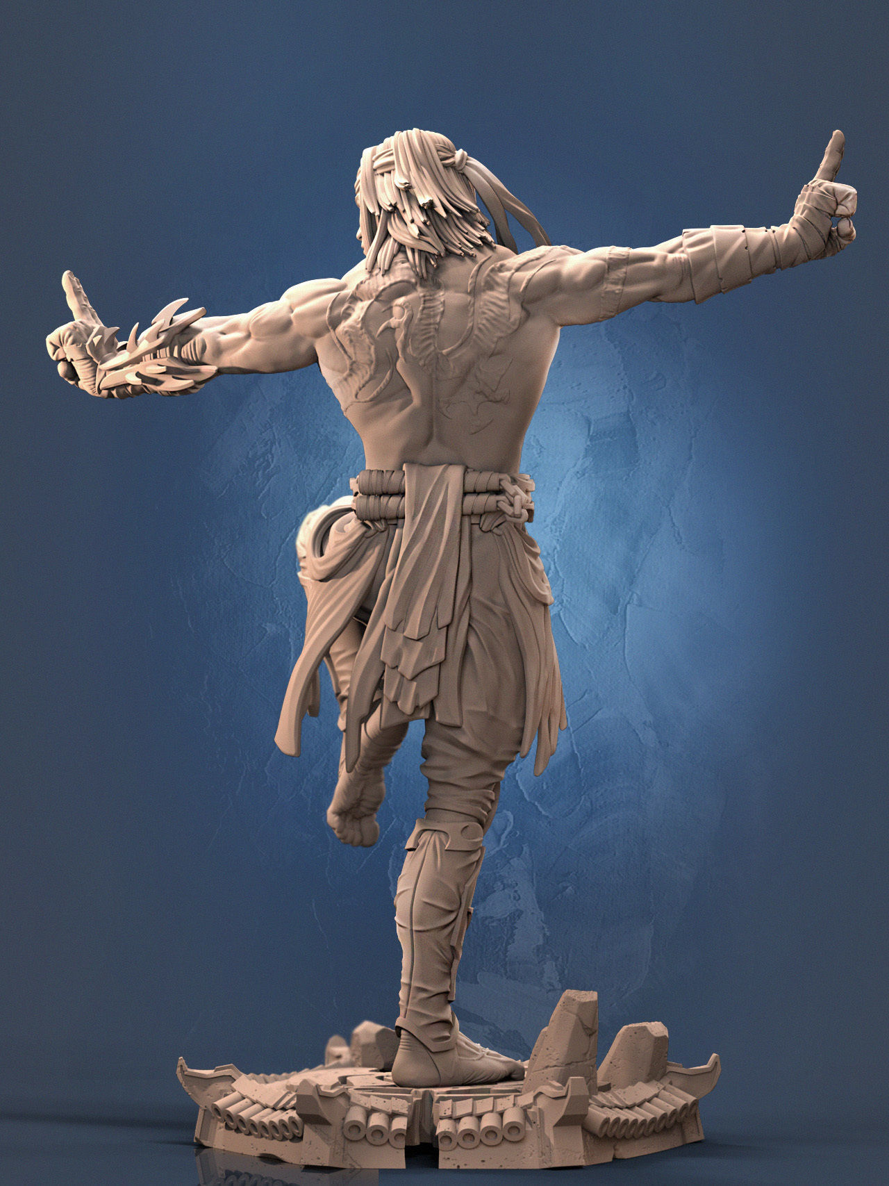 Liu Kang 3D print model_9
