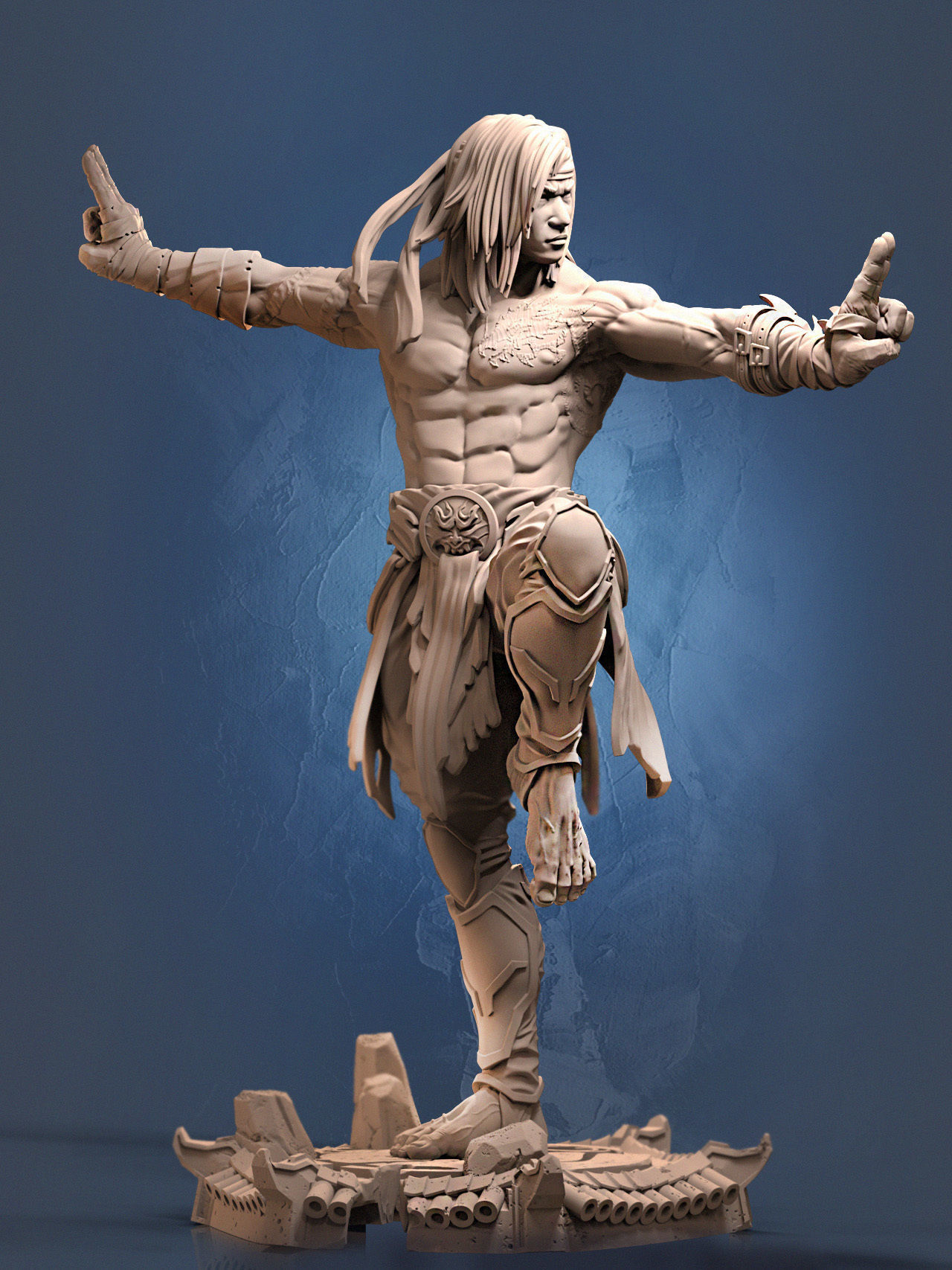 Liu Kang 3D print model_14