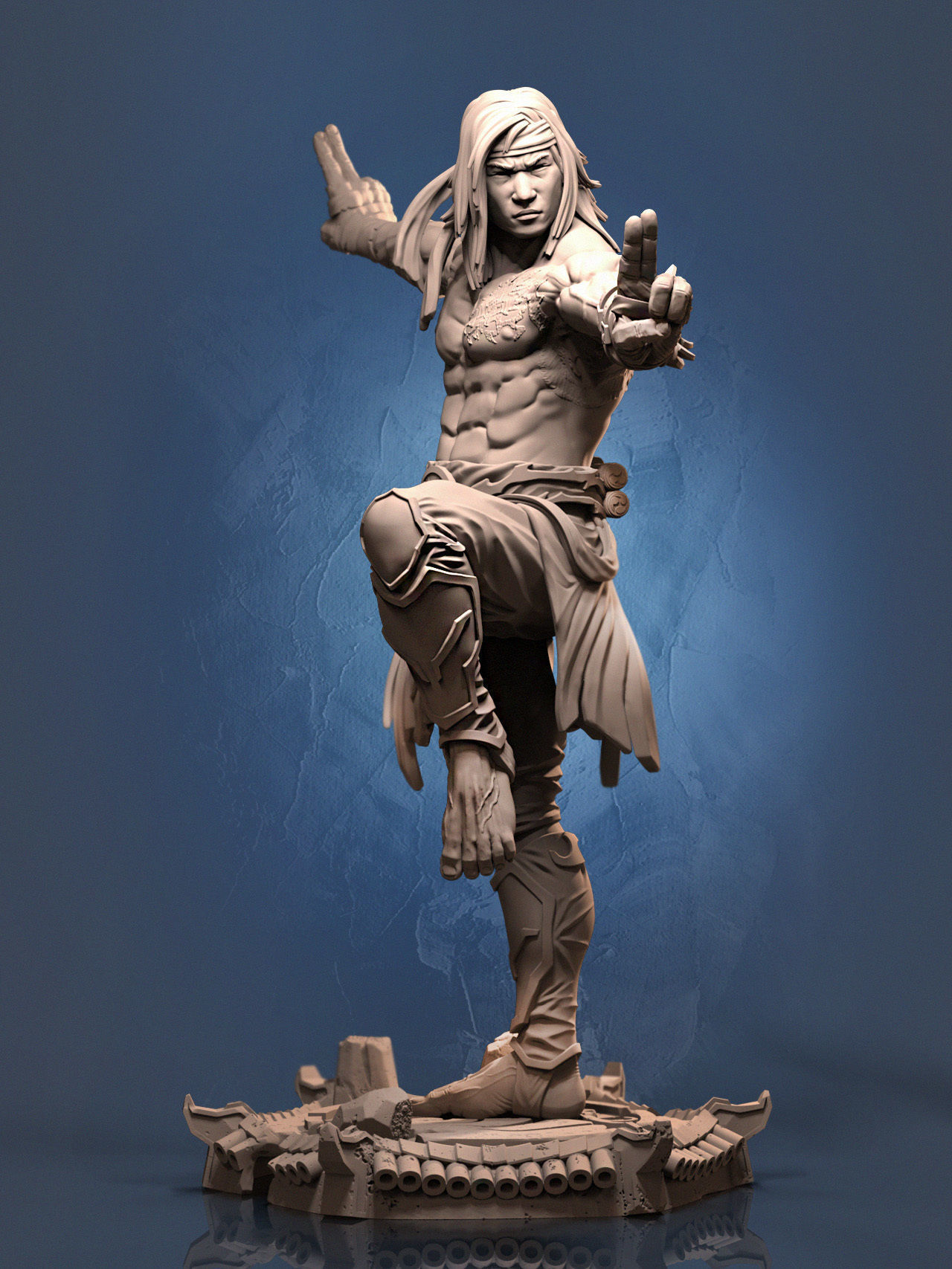Liu Kang 3D print model_5
