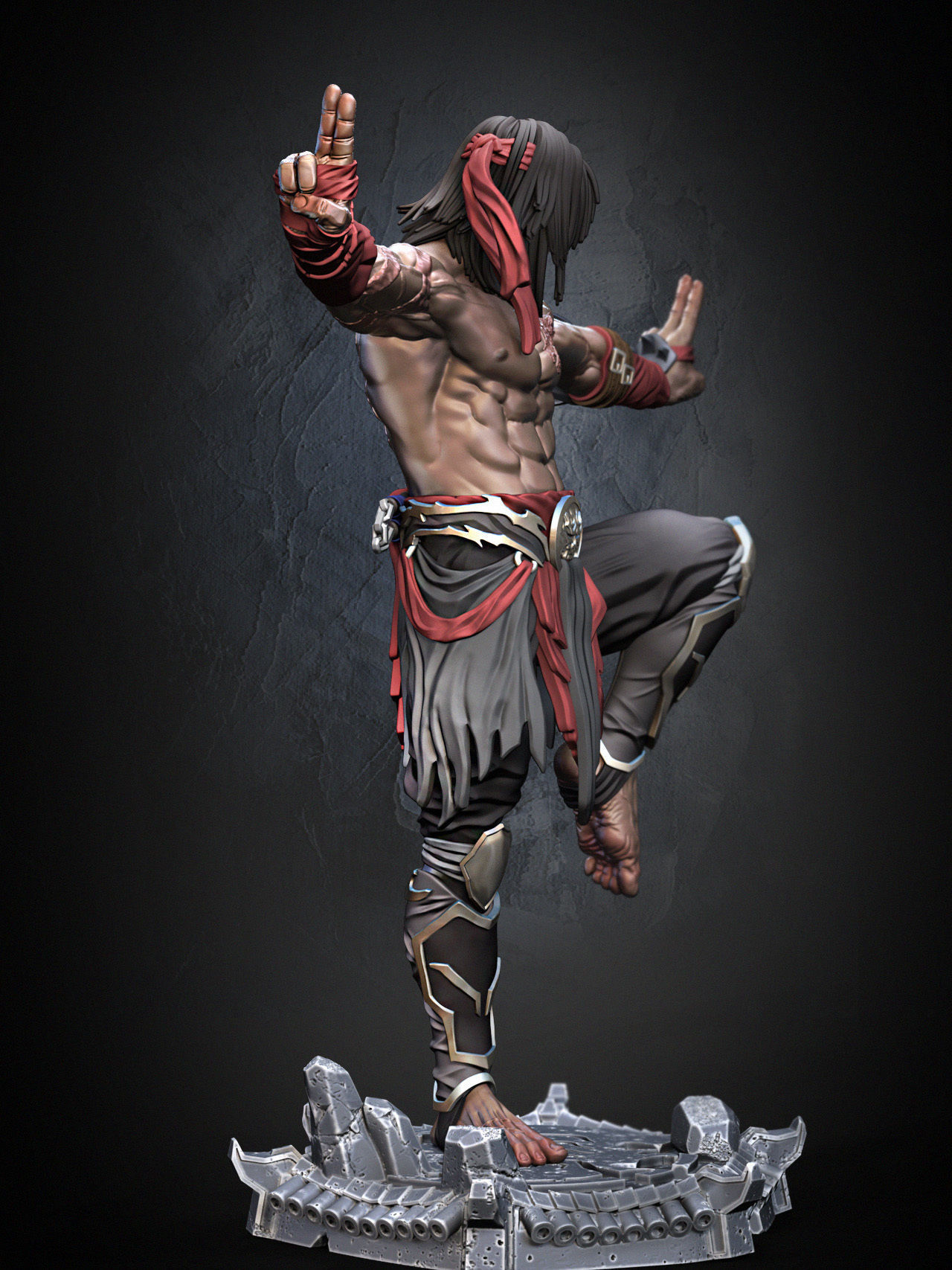 Liu Kang 3D print model_10