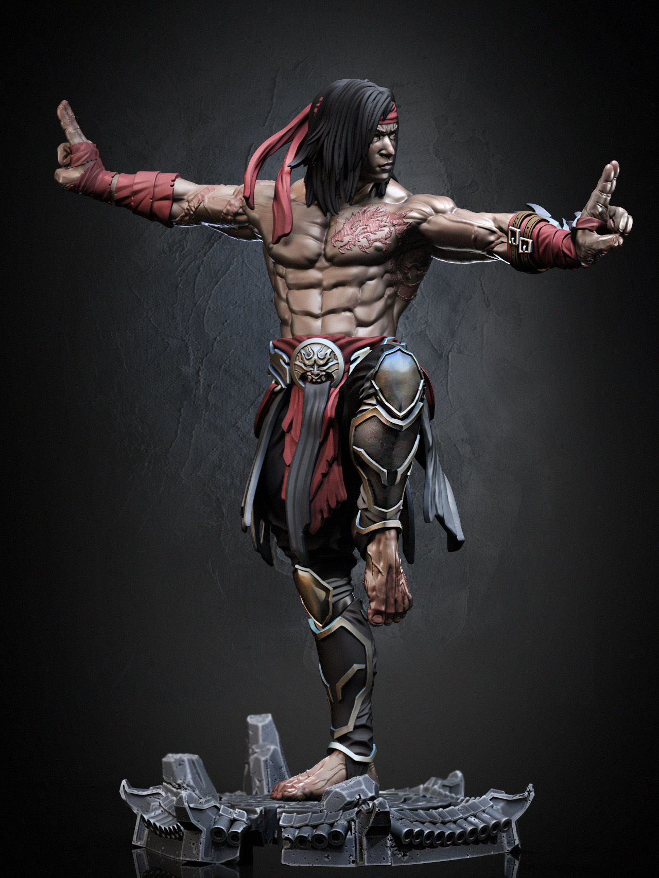 Liu Kang 3D print model_12