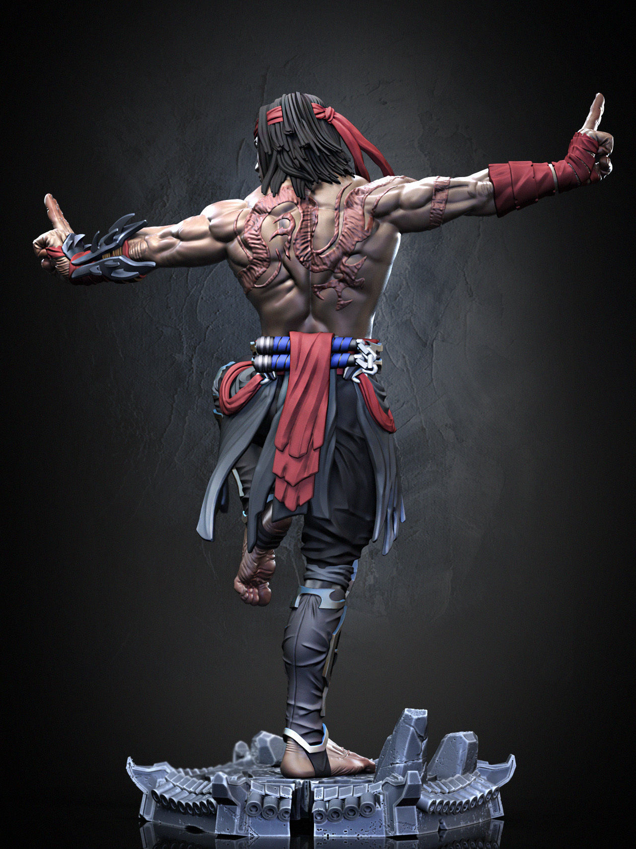 Liu Kang 3D print model_8