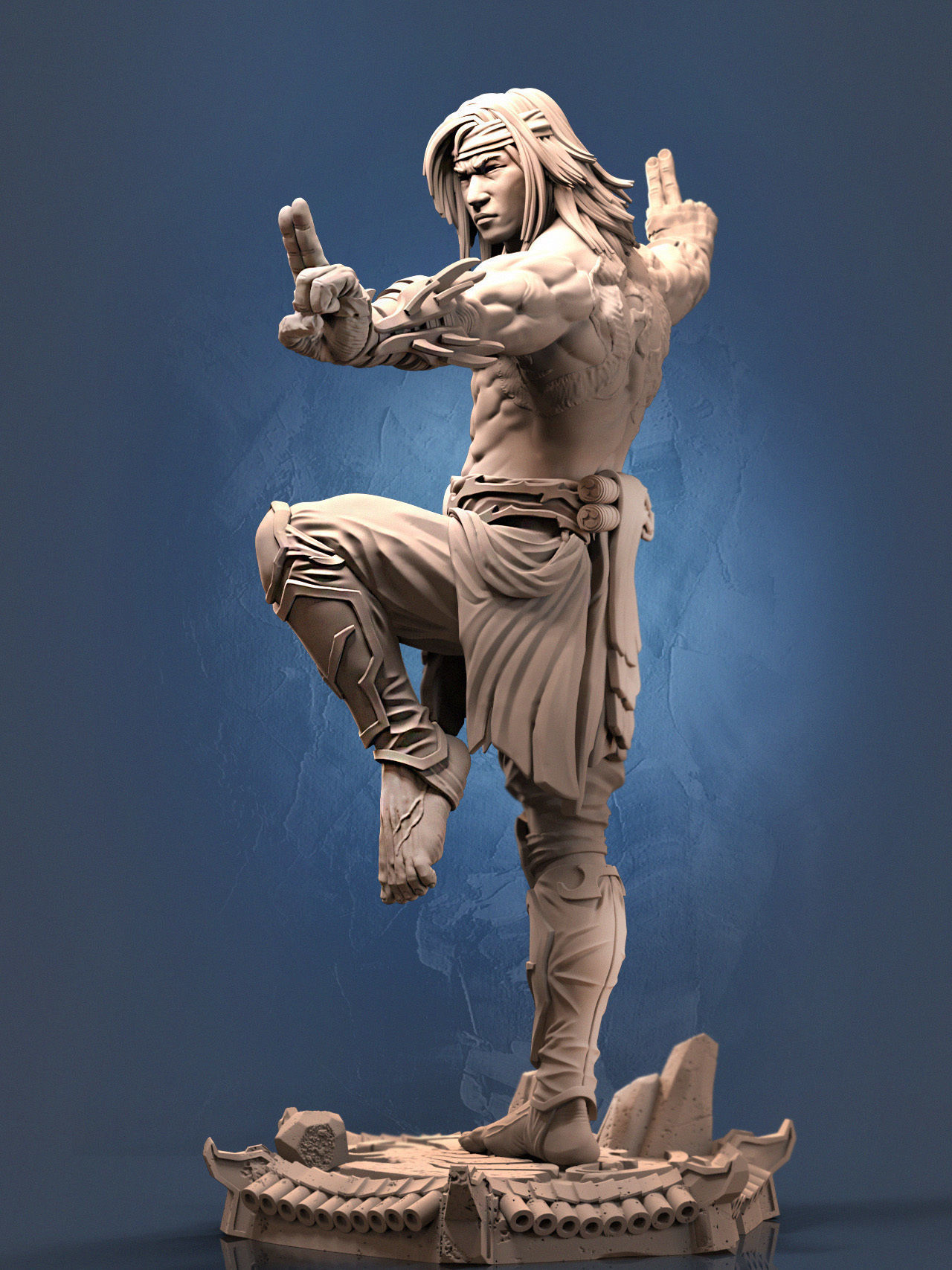 Liu Kang 3D print model_7