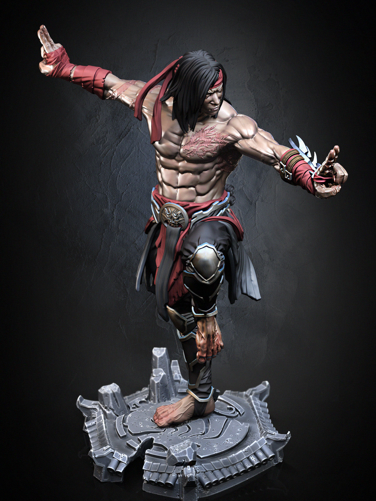 Liu Kang 3D print model_13