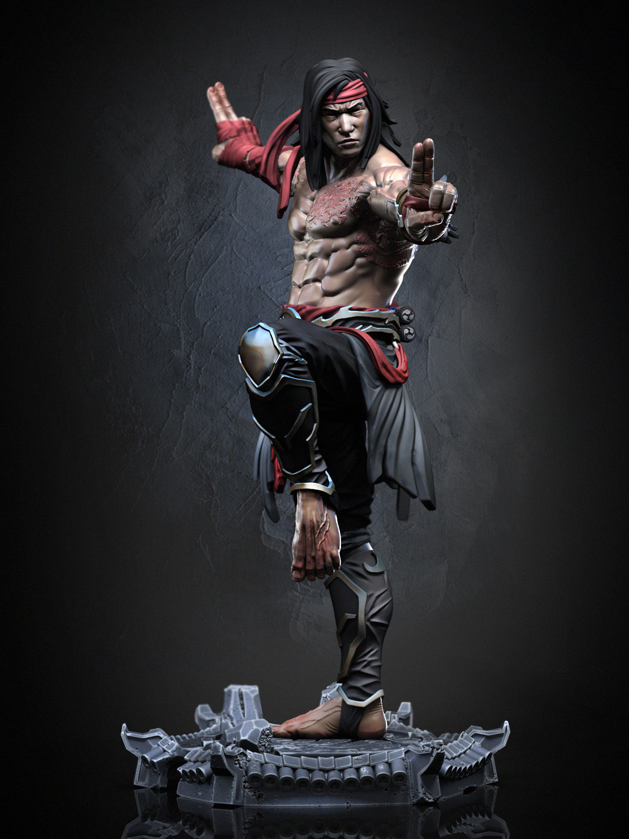 Liu Kang 3D print model_4