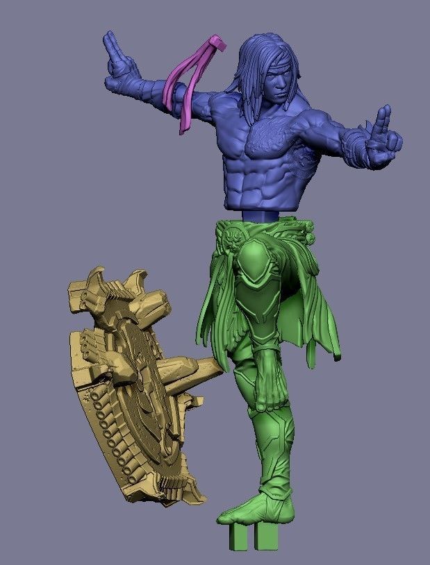 Liu Kang 3D print model_3