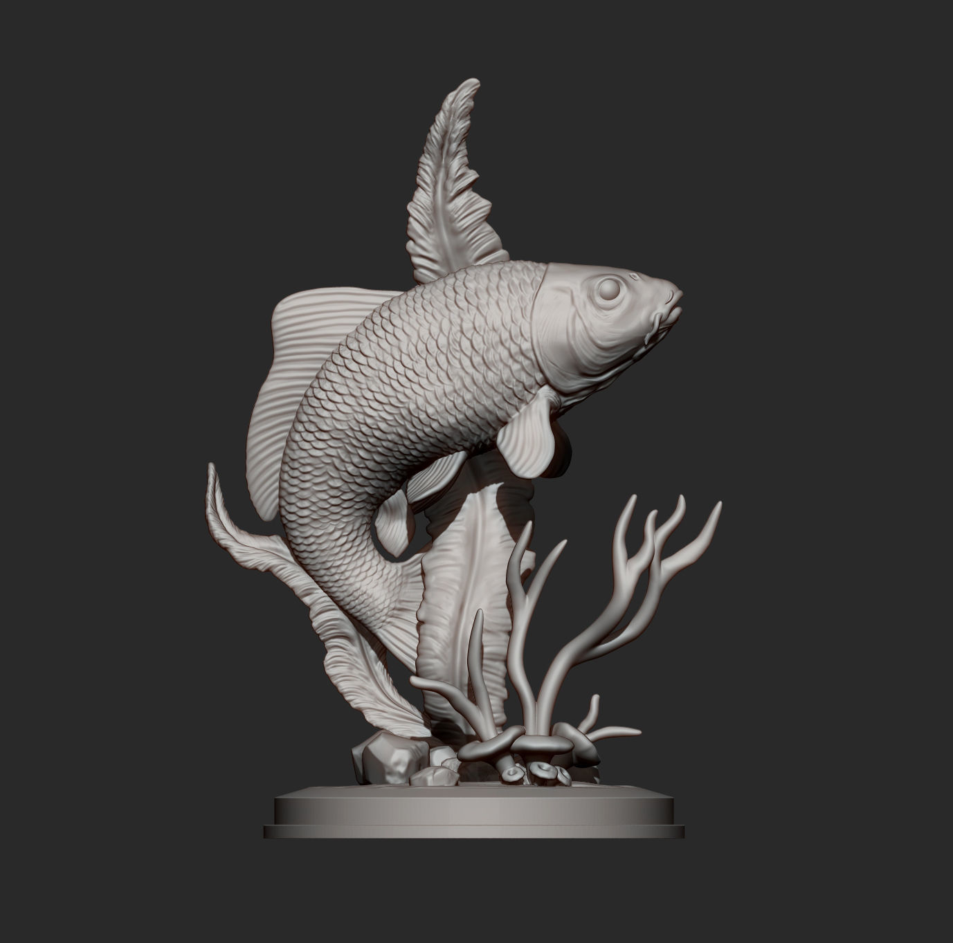 Carp 3D print model 3D print model_13