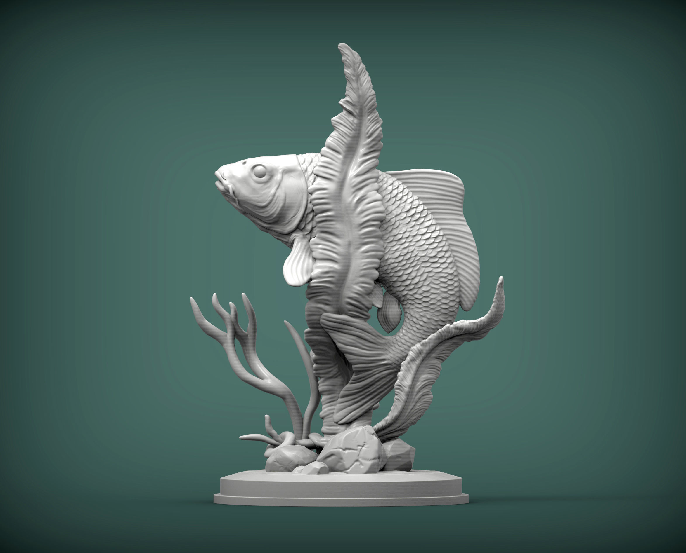 Carp 3D print model 3D print model_6