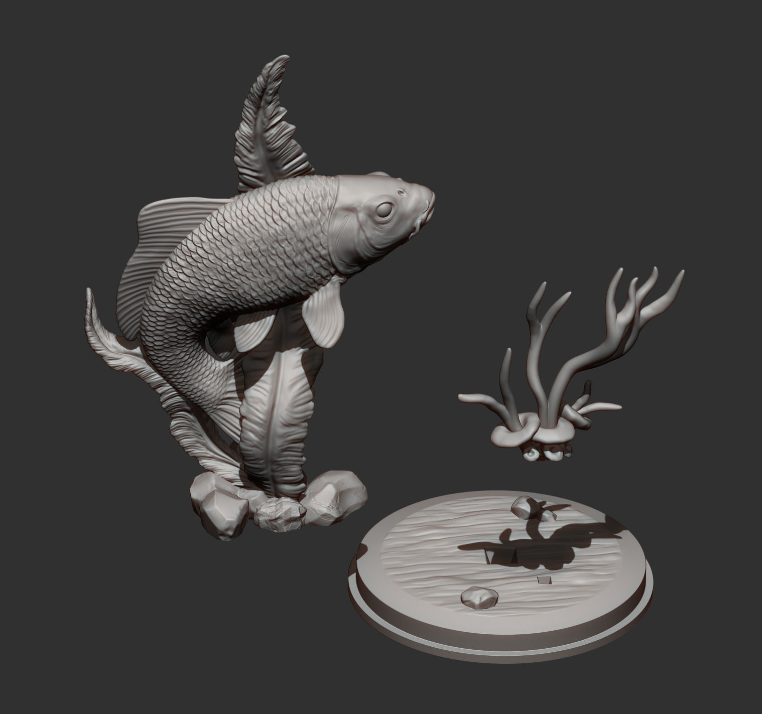 Carp 3D print model 3D print model_9